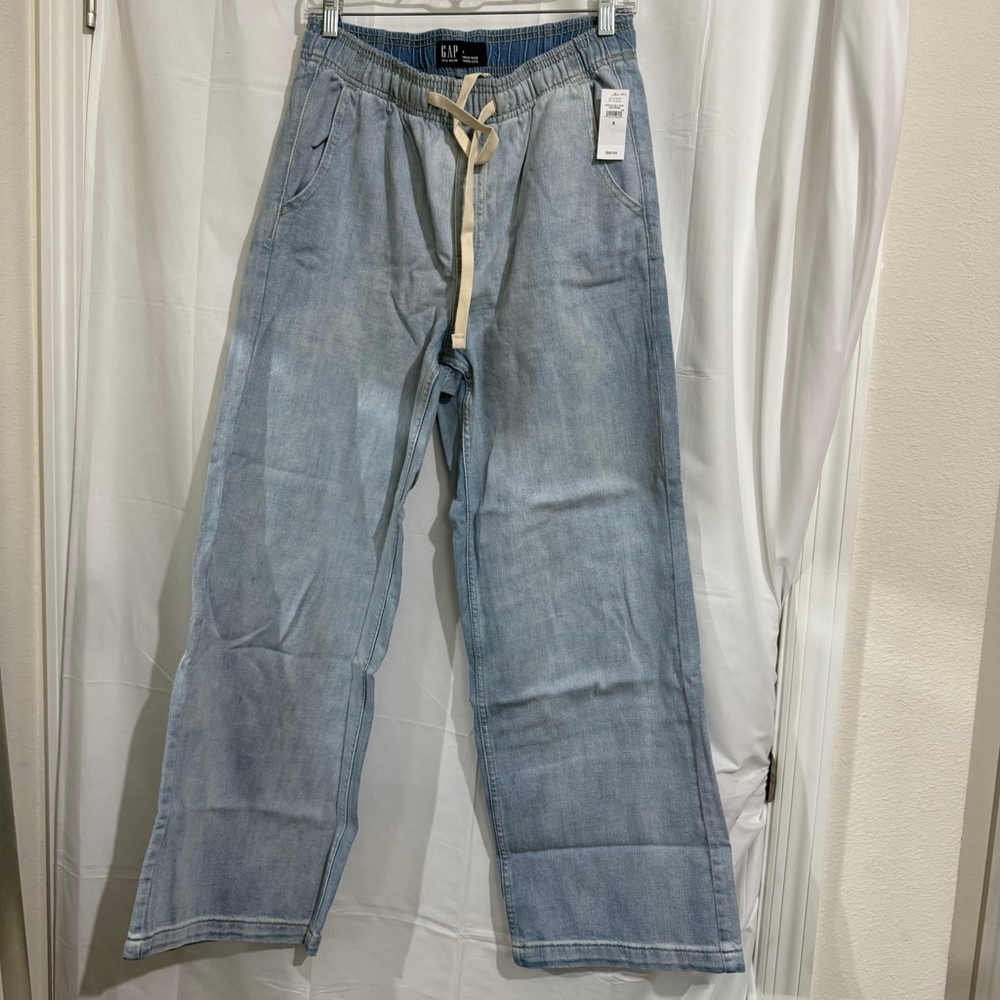 NEW Women's Gap Wide-Leg Jeans Light Wash Size S